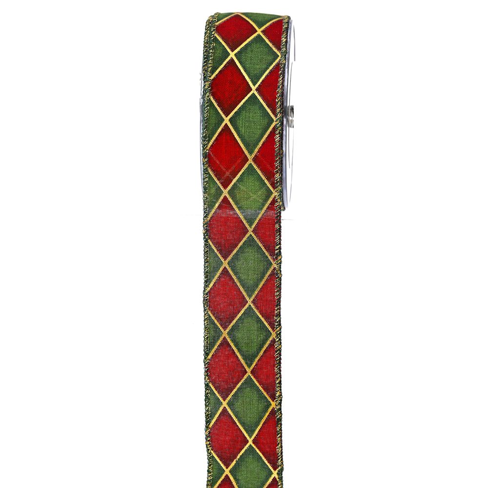 11224 ΚΟΡΔ.HARLEQUIN 4.5cmX9m ΠΡΑΣΙΝΟ-ΚΟΚΚΙΝΟ