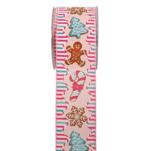 ΚΟΡΔ.BISCOTTI DI NATALE 6.7cmX9m ΡΟΖ