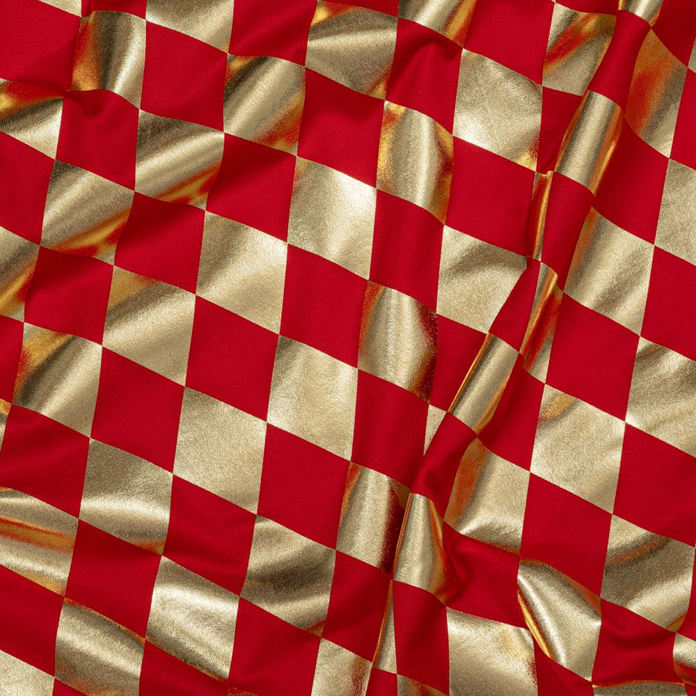 20101 ΥΦΑΣΜΑ ARLECCHINO 140cm X 3m ΚΟΚΚΙΝΟ-ΧΡΥΣΟ