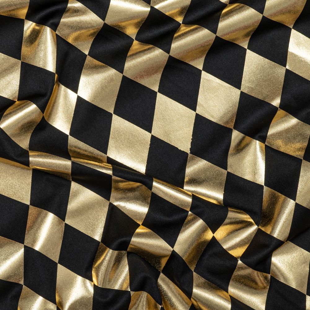 20102 ΥΦΑΣΜΑ ARLECCHINO 140cm X 3m ΜΑΥΡΟ-ΧΡΥΣΟ