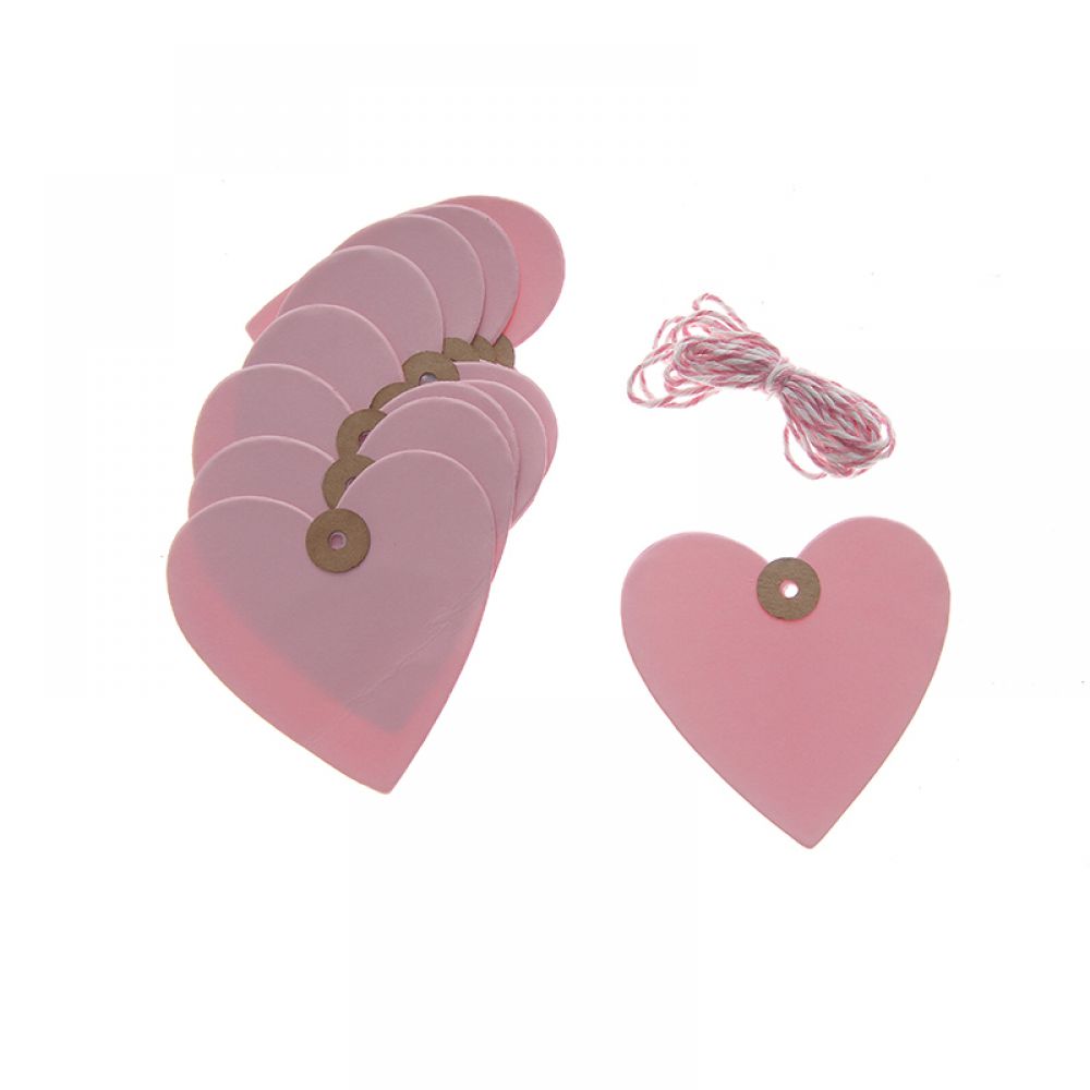 57365 ΚΑΡΔΙΑ ΣΕΤ10 ΡΟΖ ΧΑΡΤΙΝΗ 8Χ8ΕΚ