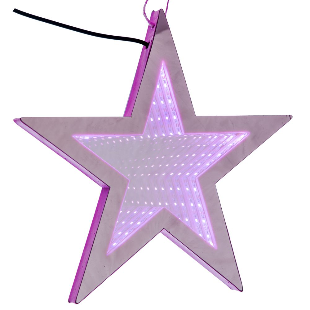 67291 ΑΣΤΕΡΙ 3D LED 20ΕΚ ΡΟΖ ΜΠΑΤΑΡΙΑΣ