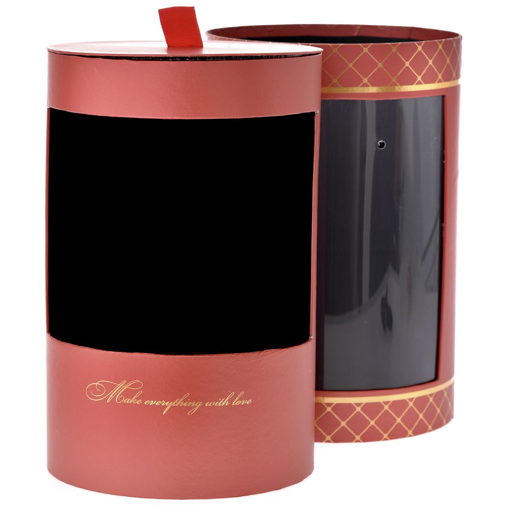 69537 ΚΟΚΚΙΝΟ ΧΑΡΤΙΝΟ ΚΟΥΤΙ ΣΤΡΟΓΓ. ΜΕ ΠΑΡΑΘΥΡΟ Φ20Χ31ΕΚ