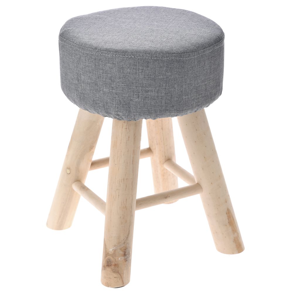 70503 ΣΚΑΜΠΩ ΓΚΡΙ Φ28Χ41 ΞΥΛΙΝΟ ΜΕ ΥΦΑΣΜΑ