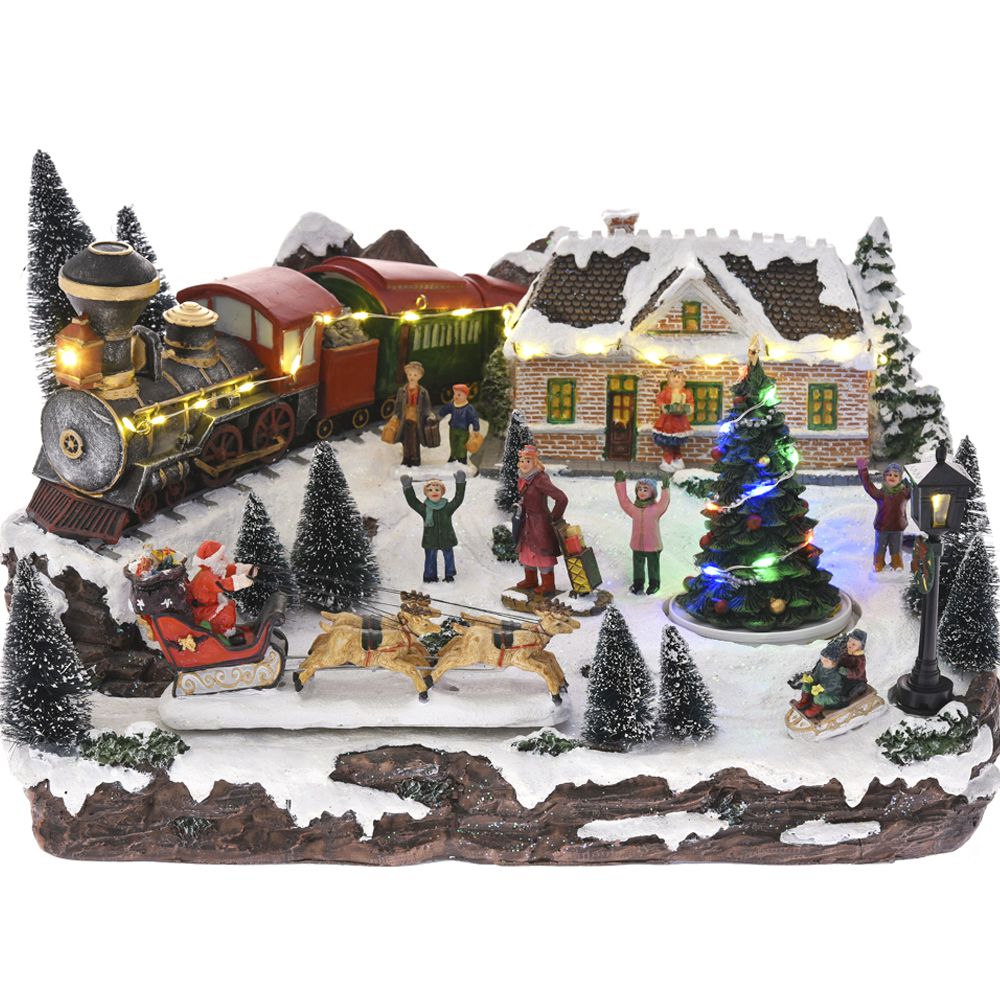 74510 ΧΡΙΣΤΟΥΓΕΝΝΙΑΤΙΚΟ ΧΩΡΙΟ ΜΕ ΚΙΝΗΣΗ ΚΑΙ ΜΟΥΣΙΚΗ 36Χ28Χ23ΕΚ ΡΕΥΜΑΤΟΣ
