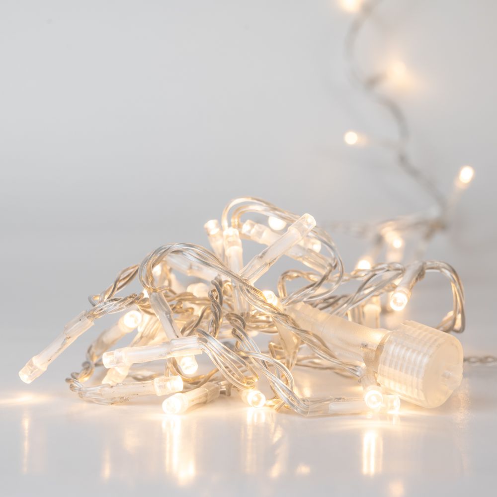 75026 200 LED ΔΙΑΦΑΝΟ ΛΕΥΚΟ ΕΠΕΚΤΕΙΝΟΜΕΝΟ ΣΤΑΘΕΡΟ 10ΜΕΤΡΑ ΕΣΩΤ AND ΕΞΩΤ ΧΩΡΟΥ 5mm