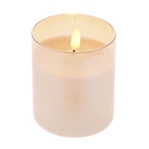 ΚΡΕΜ ΚΕΡΙ LED ΜΠΑΤΑΡΙΑΣ 7.5Χ10 ΕΚ ΣΕ ΜΕΛΙ ΓΥΑΛΙΝΗ ΒΑΣΗ