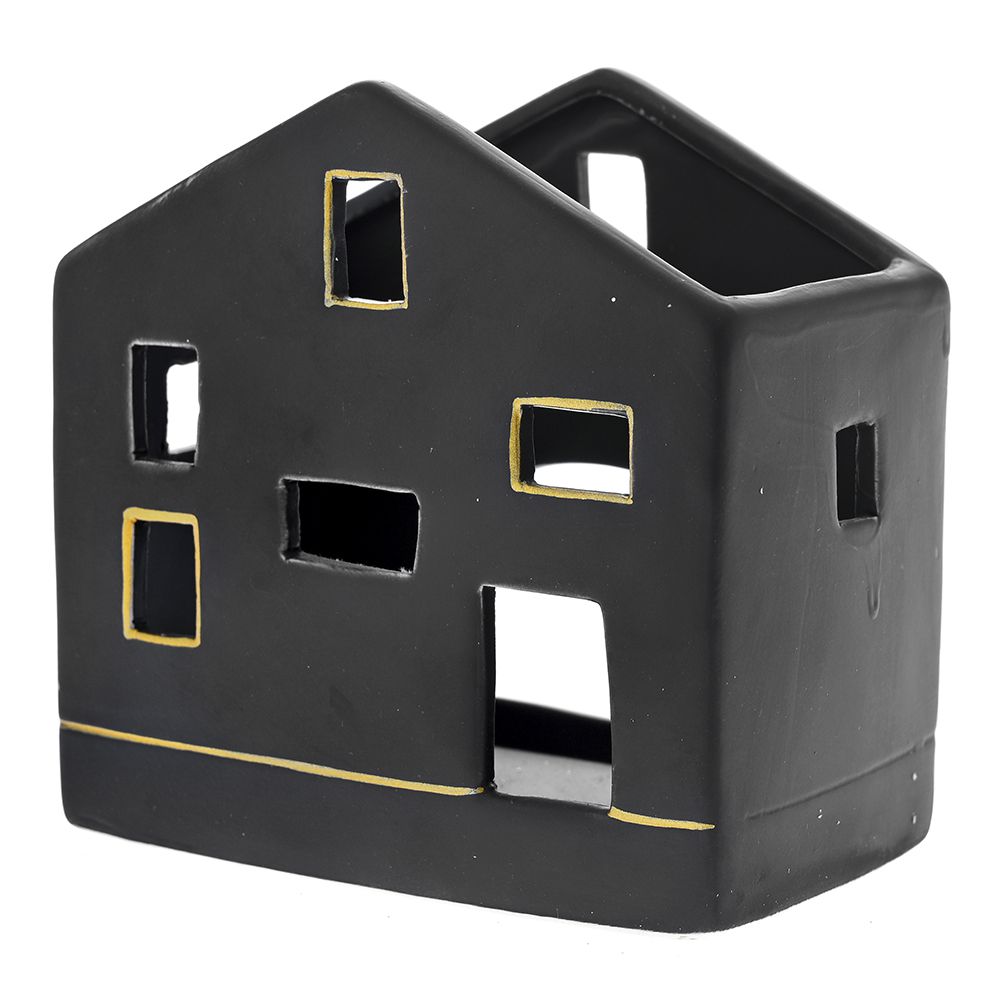 81478 ΜΑΥΡΟ ΧΡΥΣΟ ΚΕΡΑΜΙΚΟ ΚΗΡΟΠΗΓΙΟ ΣΠΙΤΙ 10Χ6Χ10ΕΚ