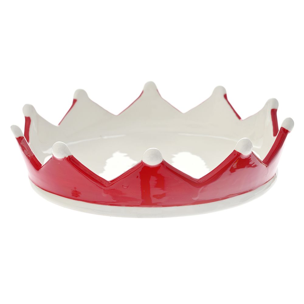 81529 ΚΟΚΚΙΝΗ ΑΣΠΡΗ ΚΕΡΑΜΙΚΗ ΠΙΑΤΕΛΑ ΚΟΡΩΝΑ Φ24Χ6