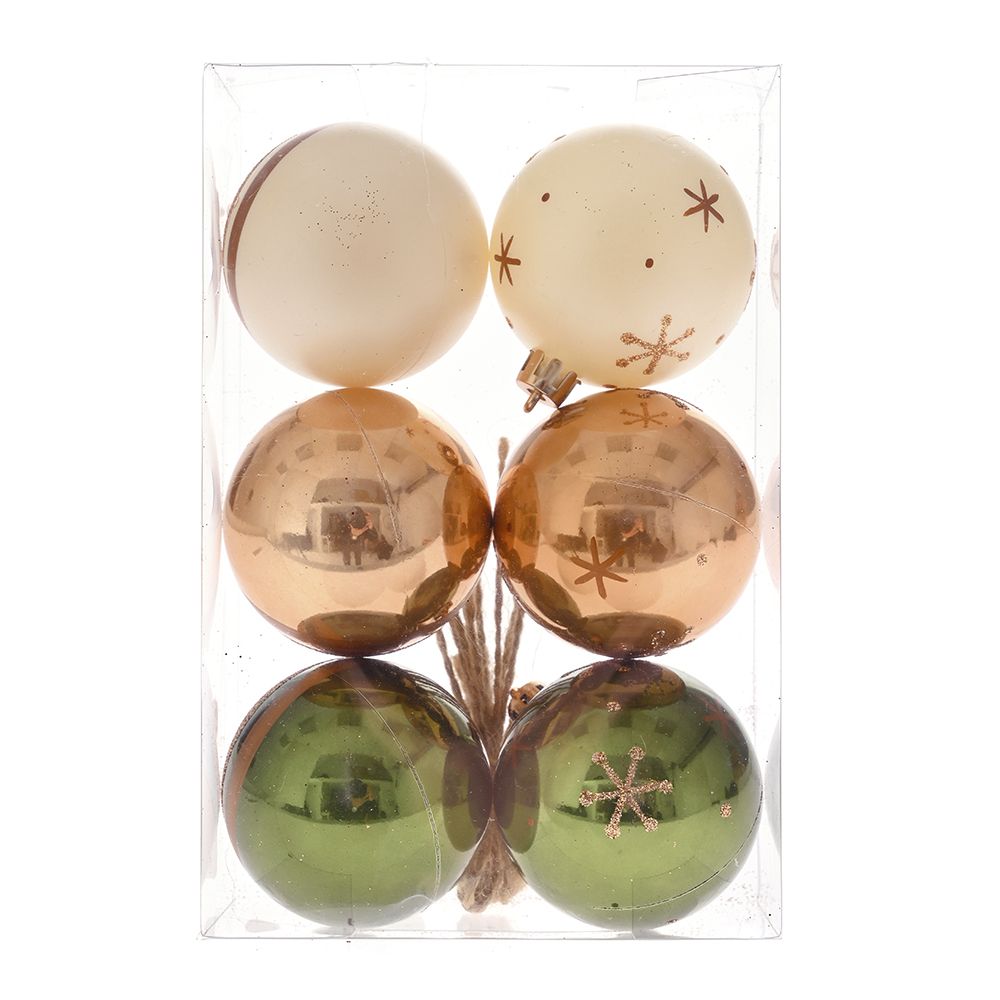 81710 ΠΡΑΣΙΝΕΣ ΚΡΕΜ ΜΠΡΟΝΖΕ 6ΕΚ ΠΛΑΣΤΙΚΕΣ ΜΠΑΛΕΣ ΣΕΤ 6 6ΕΚ ΣΕ ΚΟΥΤΙ