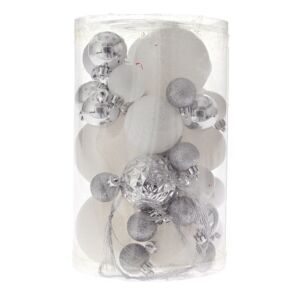 ΑΣΗΜΙ ΑΣΠΡΕΣ ΠΛΑΣΤΙΚΕΣ ΜΠΑΛΕΣ ΣΕΤ 50 ΣΕ ΚΟΥΤΙ Φ16Χ26ΕΚ