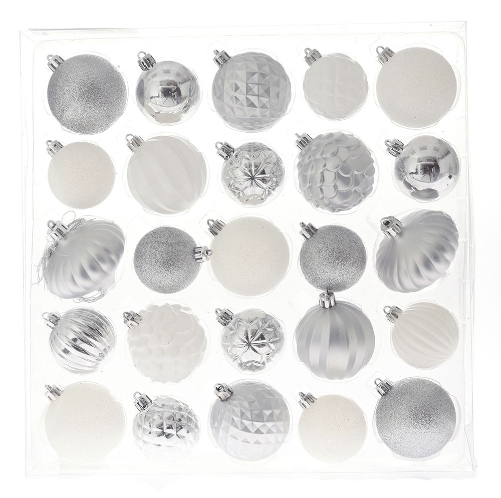 81728 ΑΣΗΜΙ ΑΣΠΡΕΣ ΠΛΑΣΤΙΚΕΣ ΜΠΑΛΕΣ ΣΕΤ 25 ΣΕ ΚΟΥΤΙ 31Χ31Χ6ΕΚ