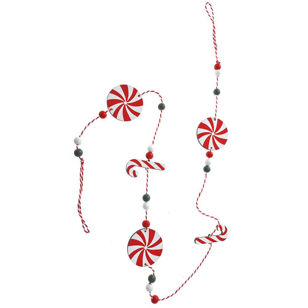 81753 ΠΟΛΥΧΡΩΜΗ ΞΥΛΙΝΗ ΓΙΡΛΑΝΤΑ ΜΕ ΓΛΥΚΑ 100ΕΚ