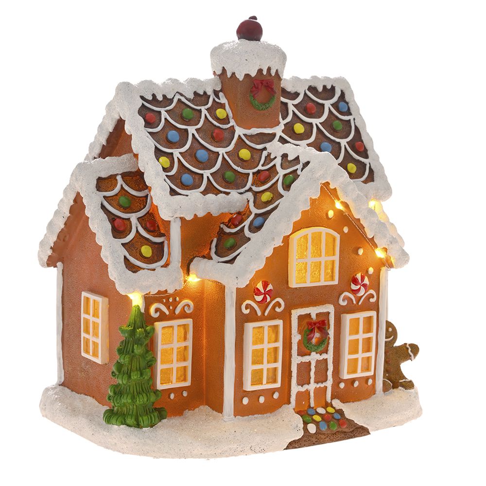 82358 ΧΡΙΣΤΟΥΓΕΝΝΙΑΤΙΚΟ ΠΟΛΥΡΕΖΙΝ ΣΠΙΤΙ ΜΕ ΓΛΥΚΑ ΜΕ ΦΩΣ 25Χ17Χ27 ΕΚ ΜΠΑΤΑΡΙΑΣ