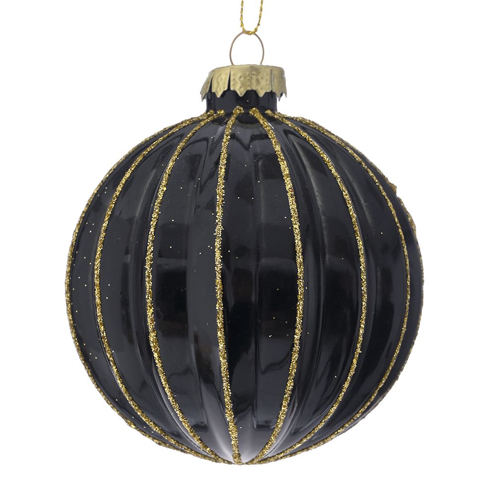 83131 ΜΑΥΡΗ-ΧΡΥΣΗ ΓΥΑΛΙΝΗ ΜΠΑΛΑ 8ΕΚ ΣΕΤ 6 ΓΥΑΛΙΣΤΕΡΗ