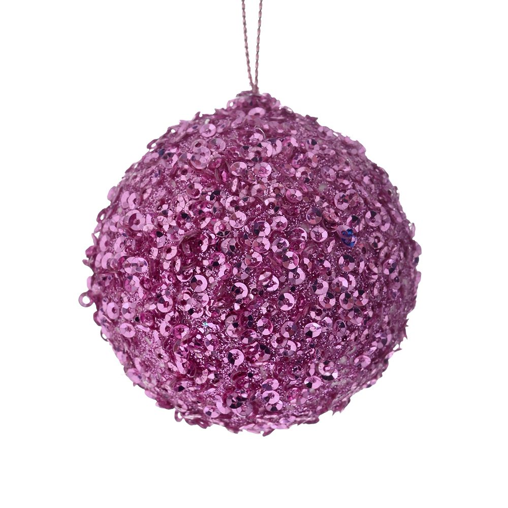 83485 ΡΟΖ GLITTER FOAM ΜΠΑΛΑ 6ΕΚ