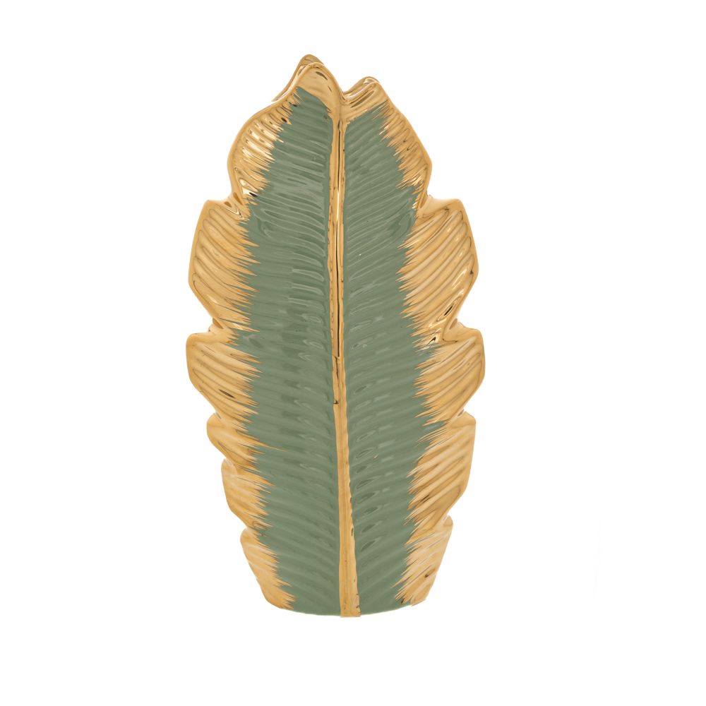 84468 ΒΑΖΟ ΚΕΡΑΜΙΚΟ ΒΕΡΑΜΑΝ ΧΡΥΣΟ ΣΕ ΣΧΗΜΑ ΦΥΛΛΟΥ 15Χ6Χ27ΕΚ.