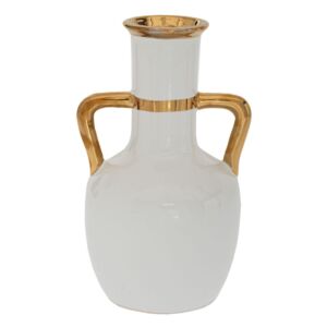 ΒΑΖΟ ΛΕΥΚΟ ΚΕΡΑΜΙΚΟ ΜΕ ΧΡΥΣΑ ΧΕΡΟΥΛΙΑ Φ15Χ20ΕΚ