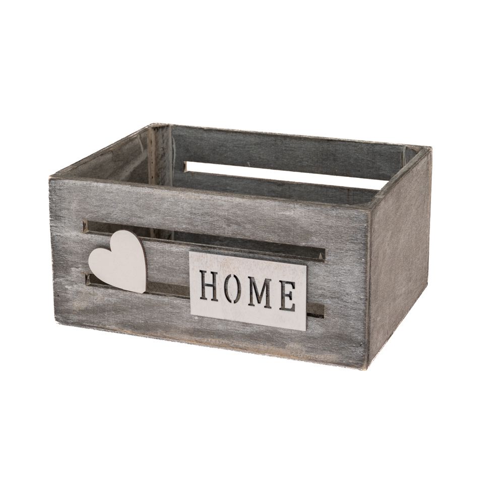 84781 ΚΑΦΑΣΙ ΓΚΡΙ ΞΥΛΙΝΟ 25Χ19Χ12ΕΚ HOME