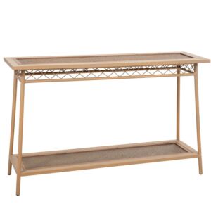 ΜΕΤΑΛΛΙΚΗ ΚΟΝΣΟΛΑ ΜΕ ΞΥΛΙΝΗ ΕΠΙΦΑΝΕΙΑ 120x35x75EK