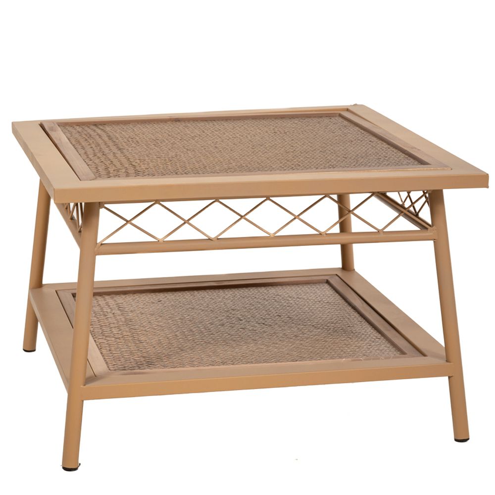 84912 ΜΕΤΑΛΛΙΚΟ-ΞΥΛΙΝΟ ΤΡΑΠΕΖΙ 60x60x40EK