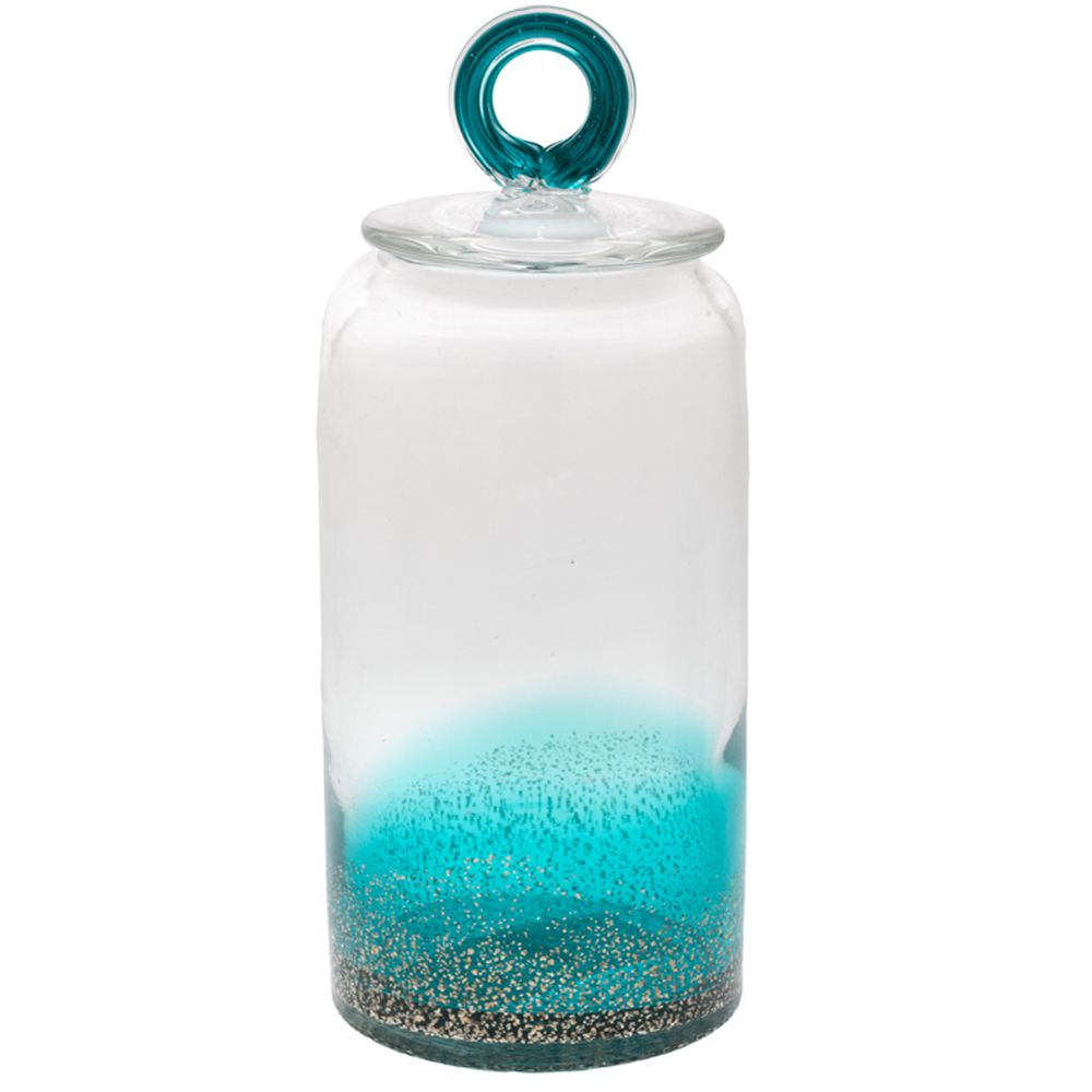 85012 ΓΥΑΛΙΝΟ ΔΙΑΦΑΝΟ-ΤΥΡΚΟΥΑΖ ΒΑΖΟ ΜΕ ΚΑΠΑΚΙ Φ12Χ28.5ΕΚ