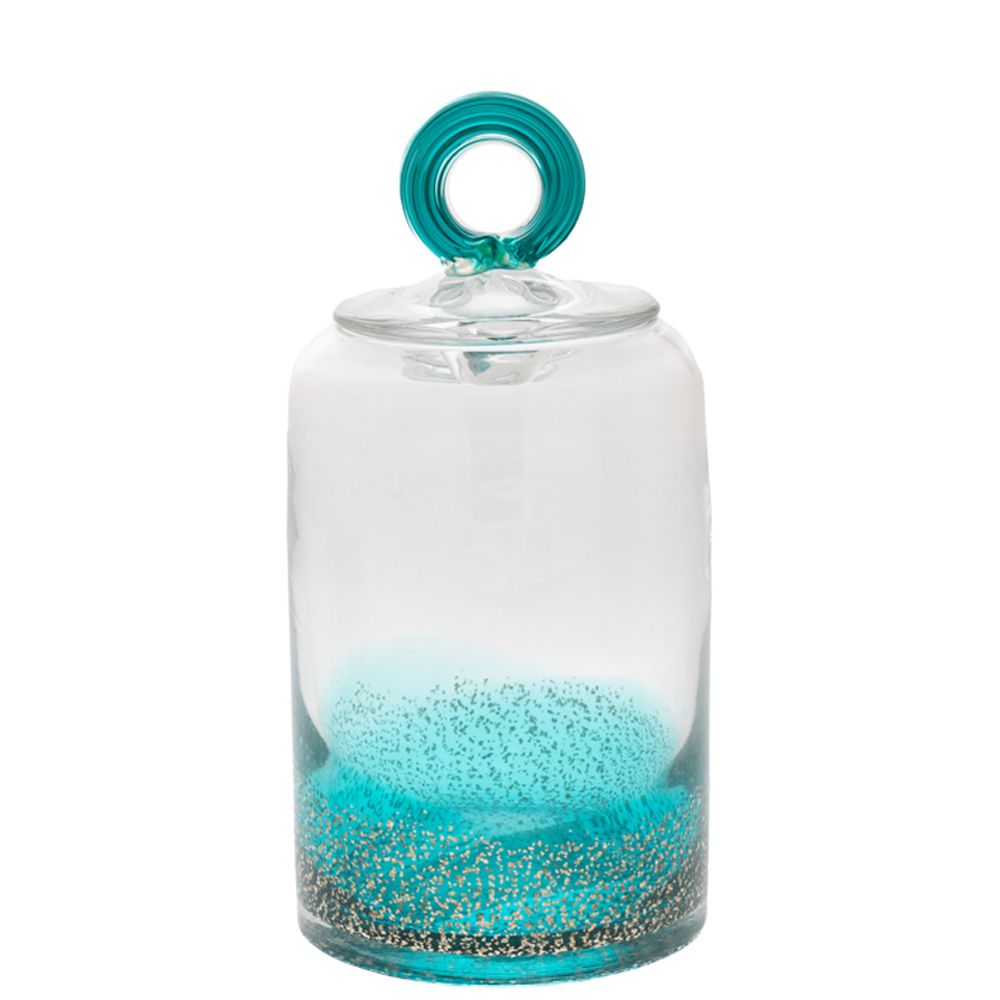 85013 ΓΥΑΛΙΝΟ ΔΙΑΦΑΝΟ-ΤΥΡΚΟΥΑΖ ΒΑΖΟ ΜΕ ΚΑΠΑΚΙ Φ12Χ22.5ΕΚ