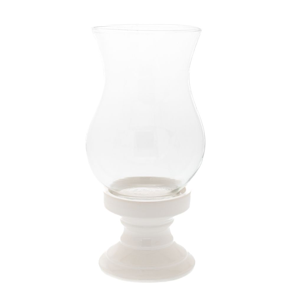 85087 ΚΗΡΟΠΗΓΙΟ ΛΑΜΠΟΓΥΑΛΙ 17x17x34.5ΕΚ ΜΕ ΚΕΡΑΜΙΚΗ ΛΕΥΚΗ ΒΑΣΗ