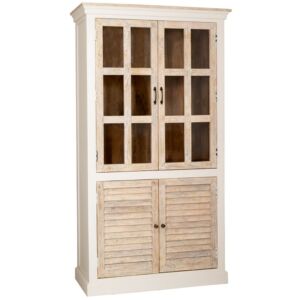 ΞΥΛΙΝΗ ΔΙΠΛΗ ΡΑΦΙΕΡΑ ΜΕ ΓΥΑΛΙ 105x45x200EK