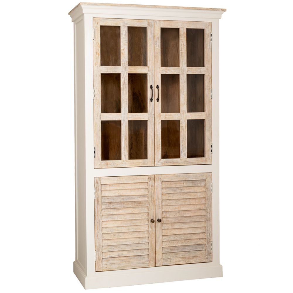 85265 ΞΥΛΙΝΗ ΔΙΠΛΗ ΡΑΦΙΕΡΑ ΜΕ ΓΥΑΛΙ 105x45x200EK