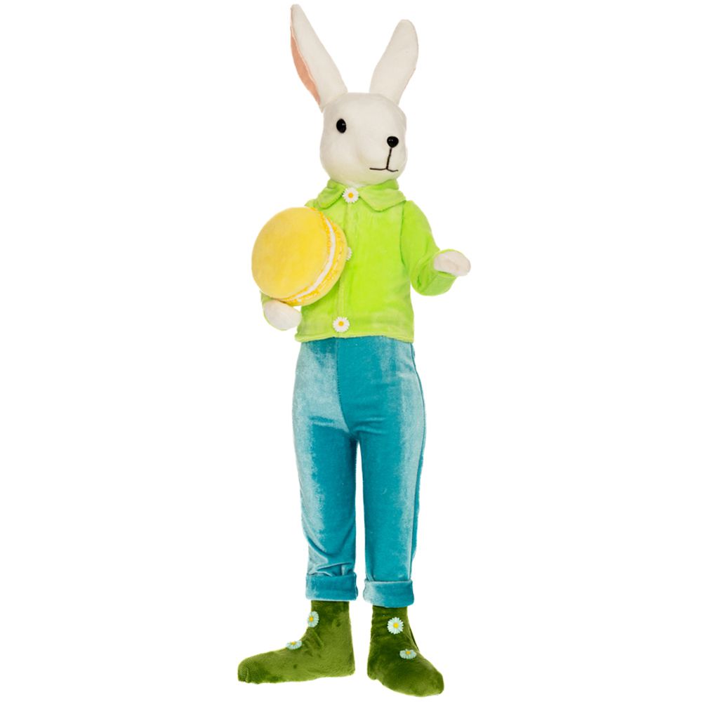 85305 ΠΡΑΣΙΝΟΣ-ΤΥΡΚΟΥΑΖ ΥΦΑΣΜΑΤΙΝΟΣ ΟΡΘΙΟΣ ΛΑΓΟΣ ΜΕ MACARON 24Χ19Χ72ΕΚ