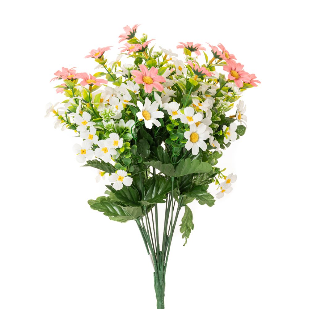 85530 ΜΠΟΥΚΕΤΟ ΛΕΥΚΟ ΡΟΖ Χ 11 ΜΕ ΜΑΡΓΑΡΙΤΕΣ 42ΕΚ