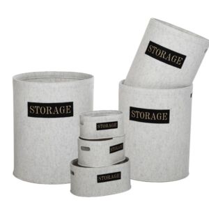 ΣΕΤ 6 ΓΚΡΙ ΤΣΟΧΙΝΟ ΣΤΡΟΓΓΥΛΟ ΔΙΑΦ.ΧΡΗΣΕΩΝ 46Χ55 41Χ50 34Χ45