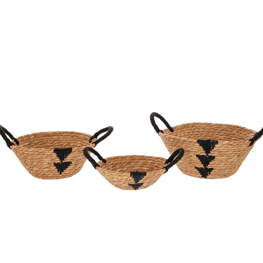 85970 ΣΕΤ 3 ΨΑΘΙΝΟ ΚΑΛΑΘΙ ΜΕ ΜΑΥΡΑ ΧΕΡΟΥΛΙΑ ΚΑΙ ΣΧΕΔΙΑ 30Χ15 26Χ13 22Χ9ΕΚ