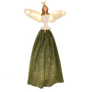 ΠΡΑΣΙΝΟΣ ΑΓΓΕΛΟΣ ΜΕ ΦΩΤΙΖΟΜΕΝΑ ΦΤΕΡΑ 25Χ16Χ49ΕΚ