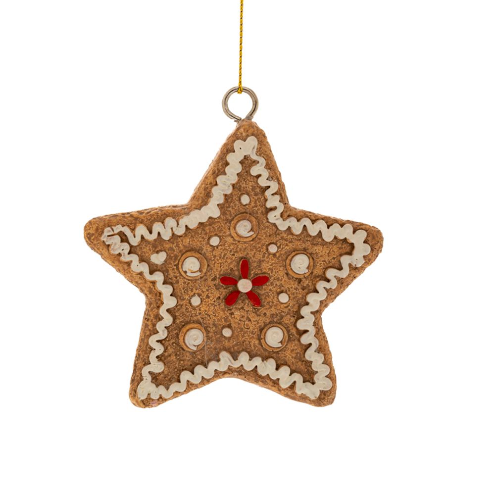 86542 ΚΑΦΕ ΠΟΛΥΡΕΖΙΝ GINGERBREAD ΑΣΤΕΡΑΚΙ ΚΡΕΜΑΣΤΟ ΣΤΟΛΙΔΙ 6Χ8ΕΚ