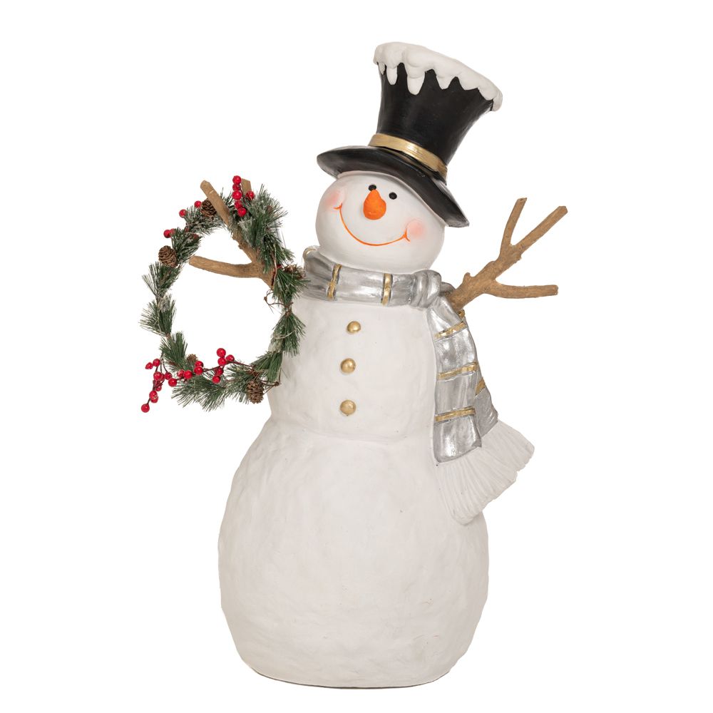 87011 ΛΕΥΚΟΣ ΚΕΡΑΜΙΚΟΣ ΧΙΟΝΑΘΡΩΠΟΣ 43Χ30Χ77 ΕΚ