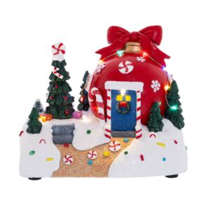 ΦΩΤΙΖΟΜΕΝΟ ΣΚΗΝΙΚΟ ΜΕ ΣΠΙΤΙ ΣΕ ΣΧΗΜΑ ΜΠΑΛΑΣ 19Χ13Χ16ΕΚ ΜΠΑΤΑΡΙΑΣ