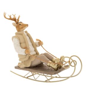 ΛΕΥΚΟΣ ΧΡΥΣΟΣ ΠΟΛΥΡΕΖΙΝ ΤΑΡΑΝΔΟΣ ΣΕ ΕΛΚΗΘΡΟ 29.5Χ10.5Χ23.5ΕΚ