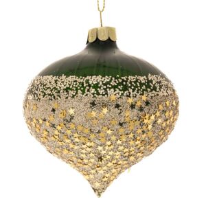 ΣΕΤ 6 ΠΡΑΣΙΝΗ ΓΥΑΛΙΝΗ ΜΠΑΛΑ ΚΡΕΜΜΥΔΙ ΜΕ ΧΡΥΣΑ ΑΣΤΕΡΙΑ 8ΕΚ