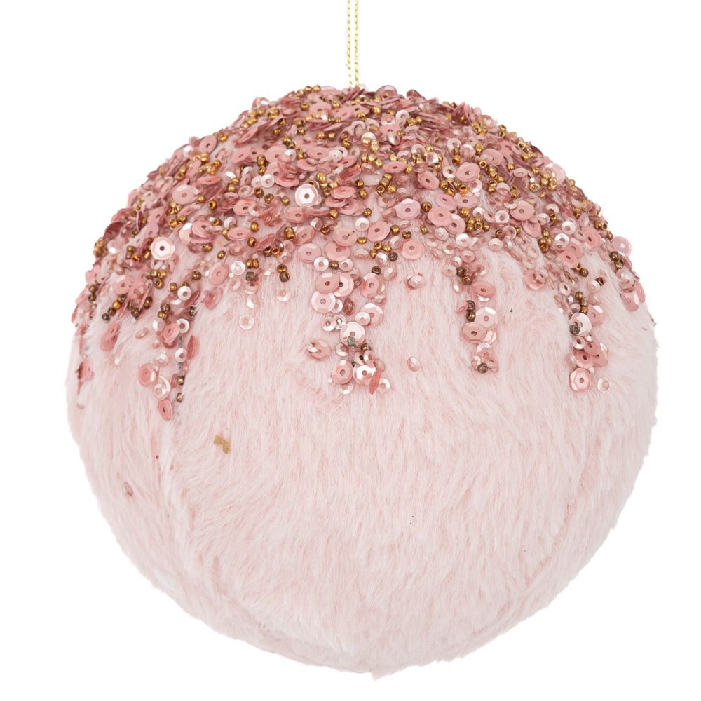 87916 ΡΟΖ ΥΦΑΣΜΑΤΙΝΗ ΚΡΕΜΑΣΤΗ ΜΠΑΛΑ ΜΕ ΠΟΥΛΙΕΣ 12ΕΚ