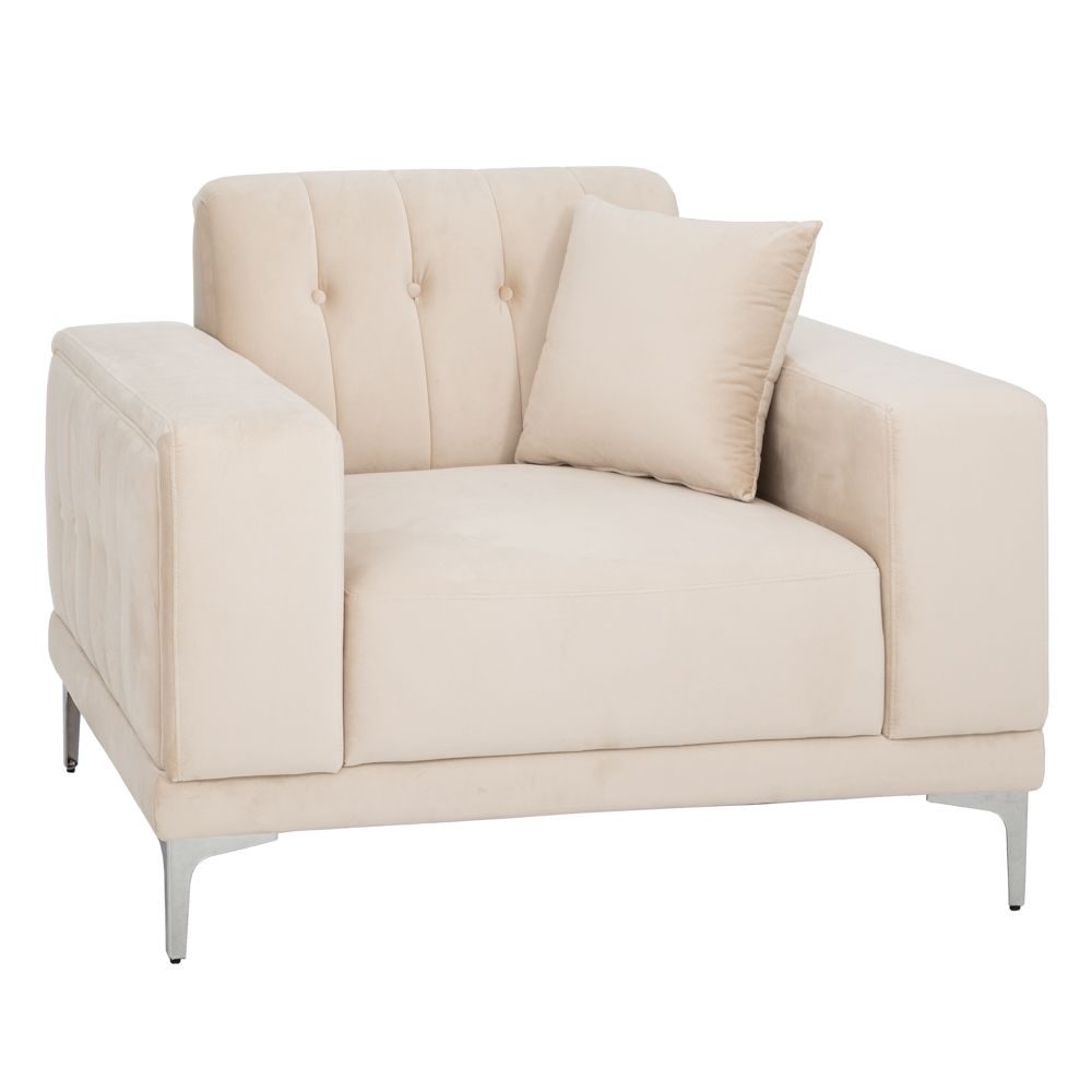 88036 ΚΡΕΜ ΒΕΛΟΥΔΙΝΗ ΠΟΛΥΘΡΟΝΑ ΜΕ ΑΣΗΜΙ ΜΕΤΑΛΛΙΚΑ ΠΟΔΙΑ 114Χ86Χ85ΕΚ LEGS KD