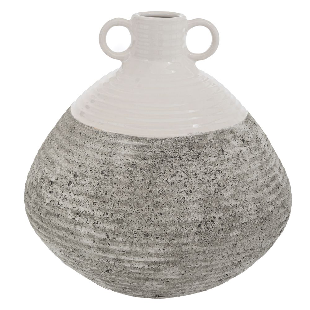 88070 ΛΕΥΚΟ STONE ΚΕΡΑΜΙΚΟ ΒΑΖΟ 25Χ25Χ24ΕΚ