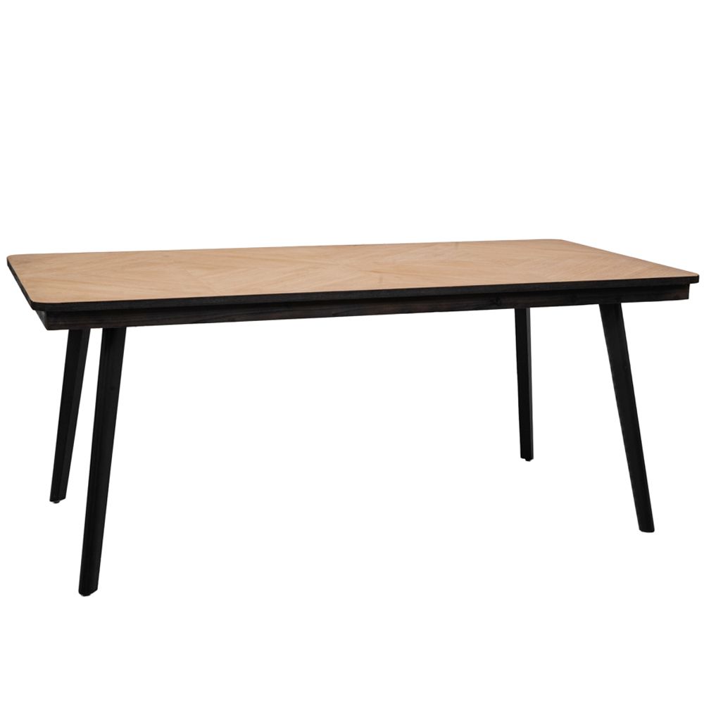 88202 ΞΥΛΙΝΟ ΤΡΑΠΕΖΙ ΜΕ ΜΑΥΡΑ ΜΕΤΑΛΛΙΚΑ ΠΟΔΙΑ 180Χ90Χ77ΕΚ