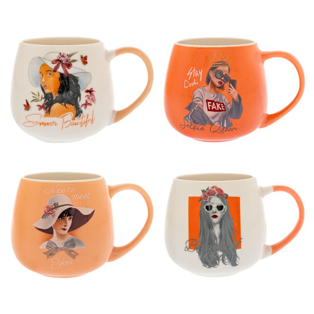 88243 ΠΟΛΥΧΡΩΜΗ ΚΕΡΑΜΙΚΗ ΚΟΥΠΑ ΜΕ ΓΥΝΑΙΚΕΙΑ ΦΙΓΟΥΡΑ 8Χ8