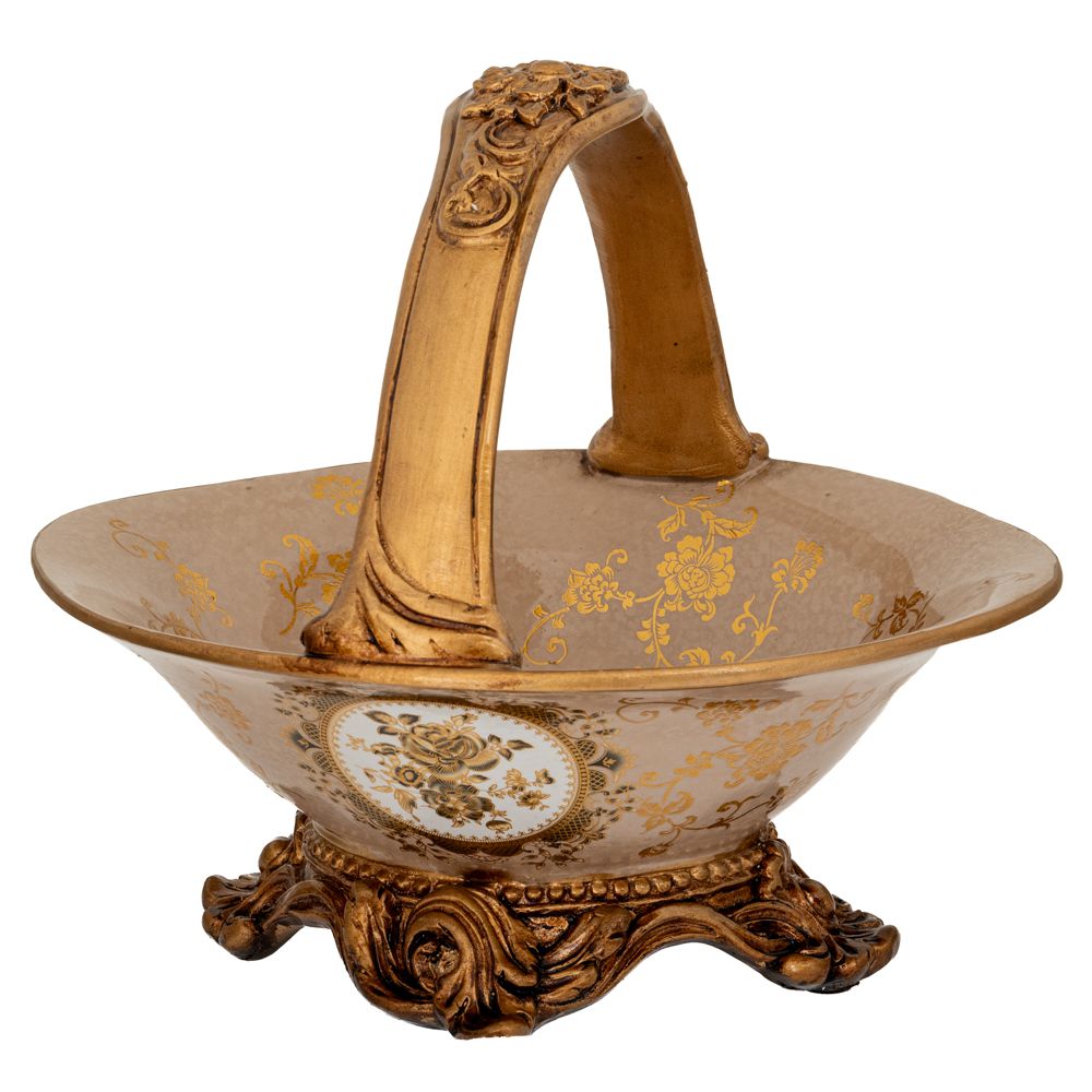 88552 ΔΙΑΚΟΣΜΗΤΙΚΗ ΠΟΛΥΡΕΖΙΝ ΠΙΑΤΕΛΑ ΜΕ ΧΡΥΣΟ ΧΕΡΟΥΛΙ 26Χ23Χ23ΕΚ