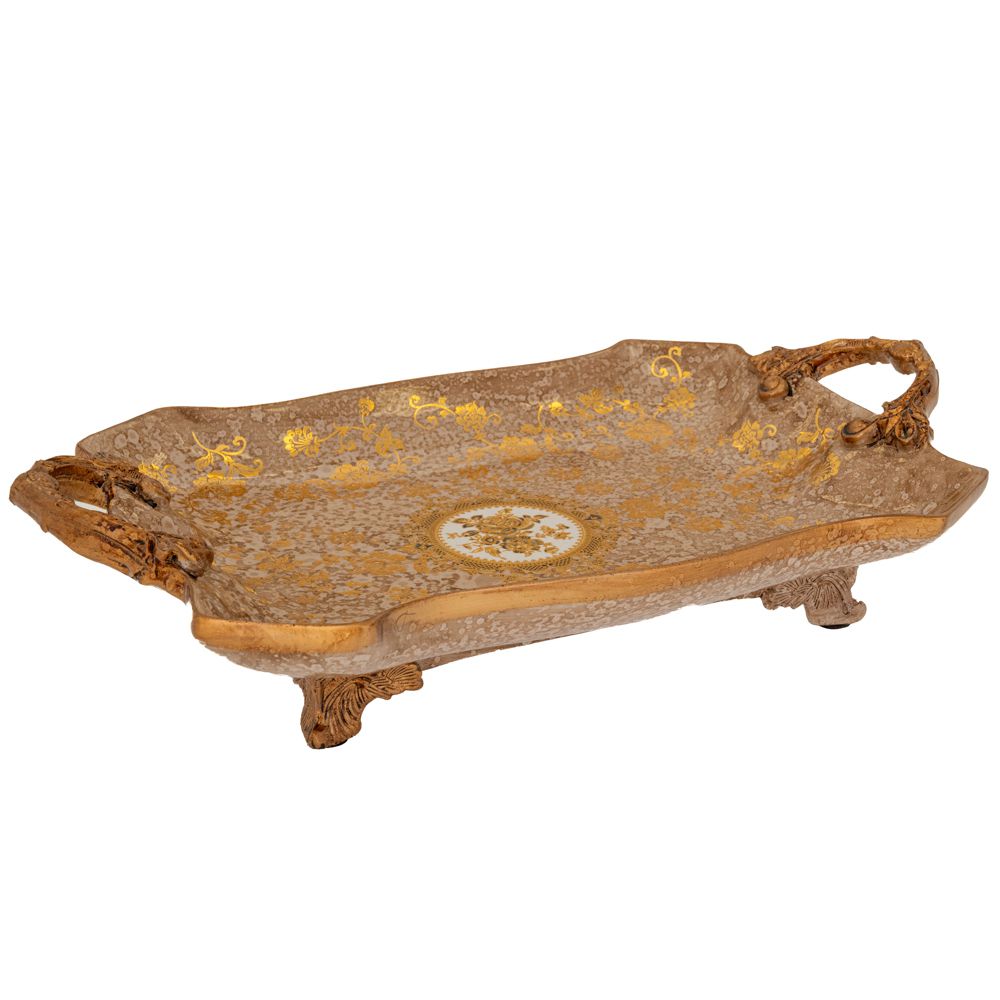 88554 ΔΙΑΚΟΣΜΗΤΙΚΗ ΠΟΛΥΡΕΖΙΝ ΠΙΑΤΕΛΑ ΜΕ ΧΡΥΣΑ ΧΕΡΟΥΛΙΑ 38Χ24Χ9ΕΚ