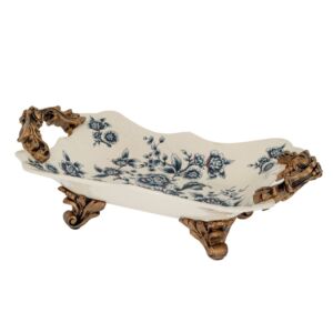 ΛΕΥΚΟΣ ΔΙΑΚΟΣΜΗΤΙΚΟΣ ΠΟΛΥΡΕΖΙΝ ΔΙΣΚΟΣ ΜΕ ΛΟΥΛΟΥΔΙΑ ΚΑΙ ΧΡΥΣΑ ΧΕΡΟΥΛΙΑ 39Χ23Χ13ΕΚ