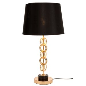 ΕΠΙΤΡΑΠΕΖΙΟ ΧΡΥΣΟ ΜΕΤΑΛΛΙΚΟ ΛΑΜΠΑΤΕΡ Φ33Χ62ΕΚ ΜΕ ΜΑΥΡΟ ΚΑΠΕΛΟ ΚΑΙ ΚΥΚΛΟΥΣ ΣΤΗ ΒΑΣΗ