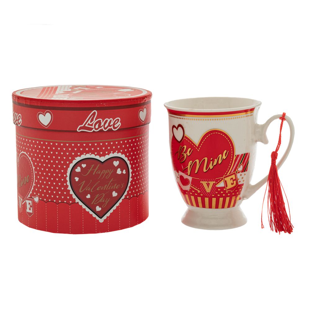 88769 ΛΕΥΚΗ-ΚΟΚΚΙΝΗ ΚΕΡΑΜΙΚΗ ΚΟΥΠΑ ΣΕ ΣΧΗΜΑ ΚΑΡΔΙΑΣ ΣΕ ΣΤΡΟΓΓΥΛΟ ΚΟΥΤΙ ΔΩΡΟΥ Φ13Χ12ΕΚ